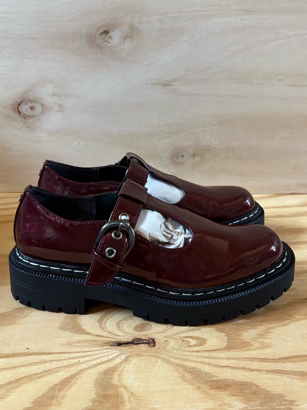 Circus by Sam Edelman Glossy Burgundy Mary Jane Clogs - Picture 2 of 7